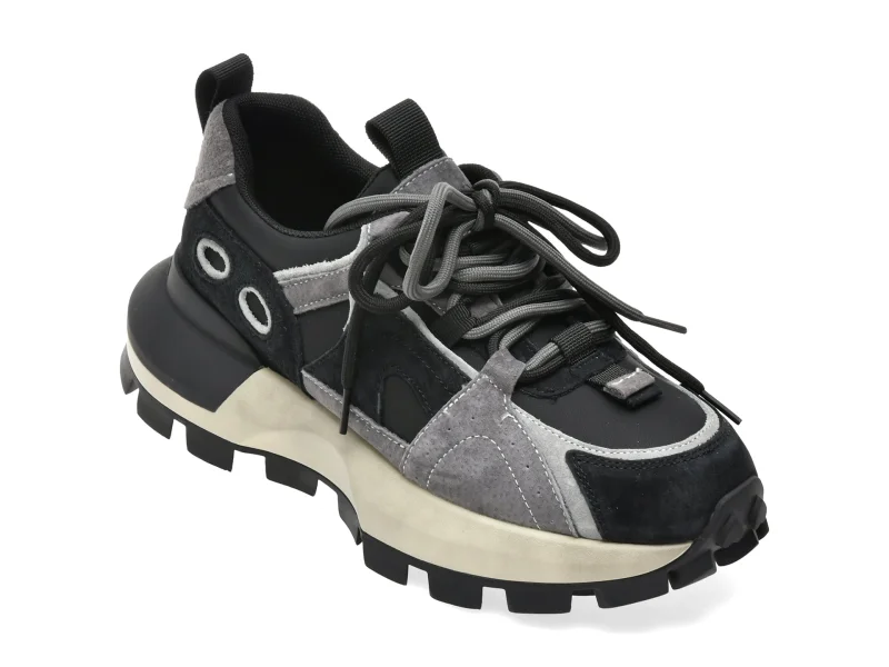 Pantofi sport GRYXX negri, 8068, din piele ecologica