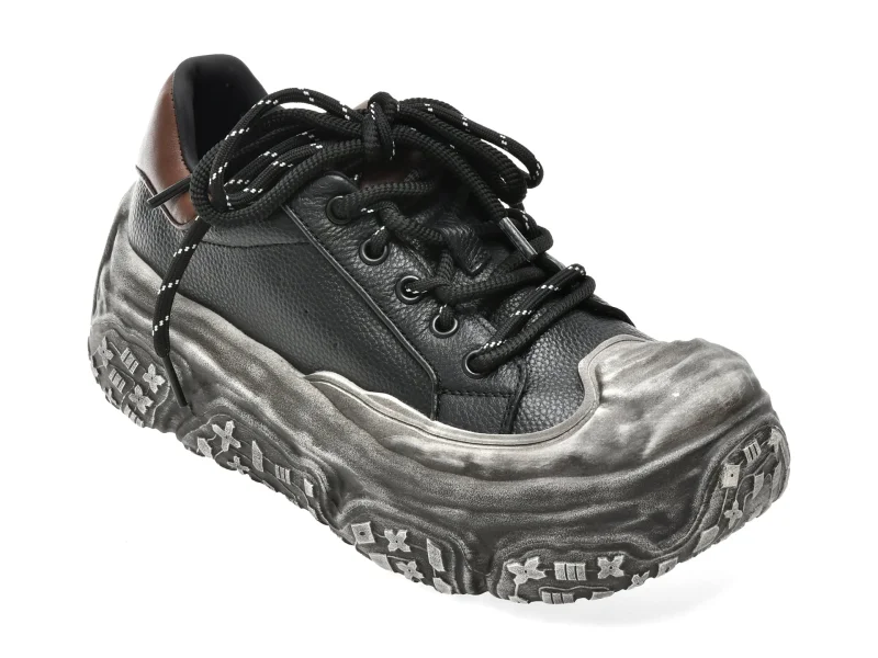 Pantofi sport FLAVIA PASSINI negri, 7876, din piele naturala