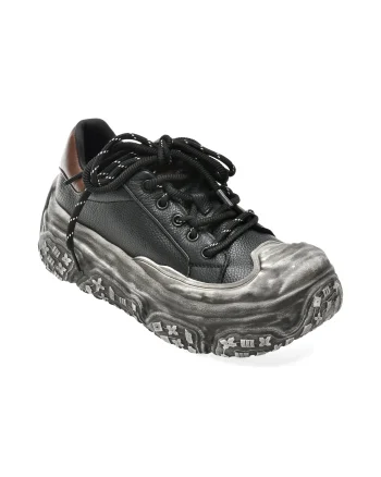 Pantofi sport FLAVIA PASSINI negri, 7876, din piele naturala
