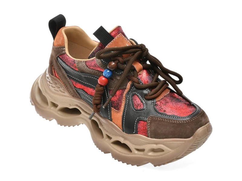 Pantofi sport FLAVIA PASSINI maro, 6388, din piele naturala