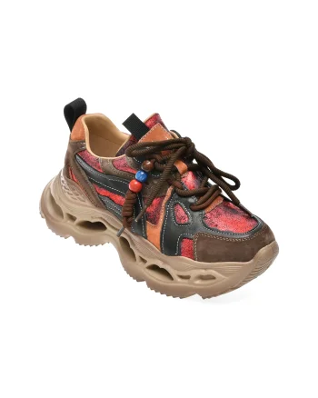 Pantofi sport FLAVIA PASSINI maro, 6388, din piele naturala