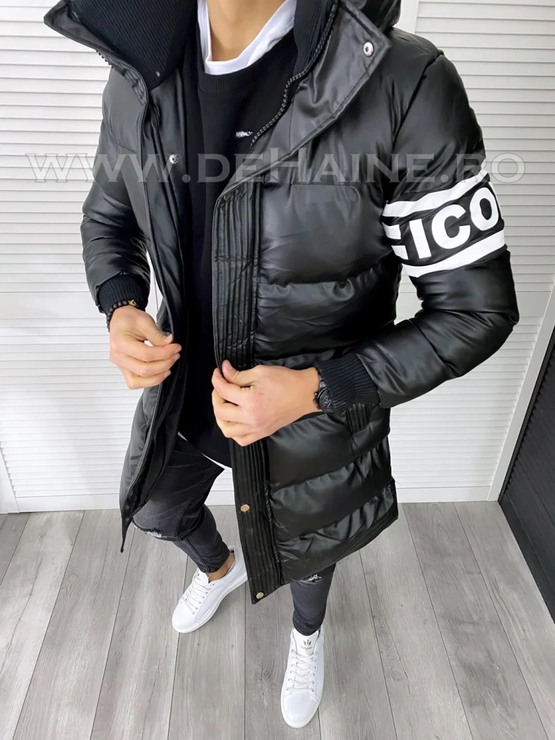 Geaca barbati groasa neagra de iarna B7558  Y3-4