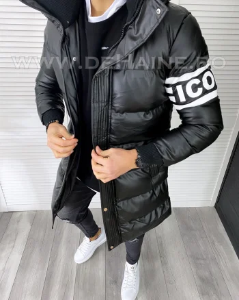 Geaca barbati groasa neagra de iarna B7558  Y3-4