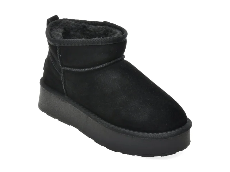 Ghete GRYXX negre, 228520, din piele intoarsa