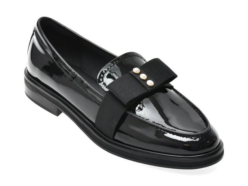 Mocasini ALDO negri, BISSOM 001, din piele naturala lacuita