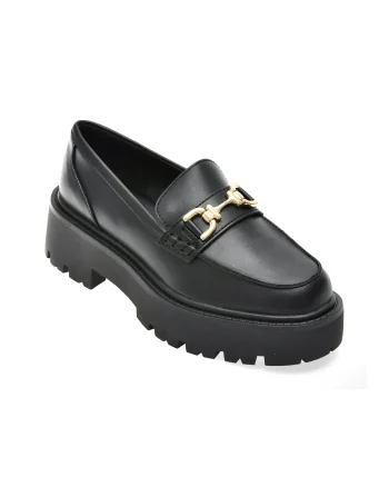Mocasini ALDO negri, ONEAMETH 001, din piele ecologica