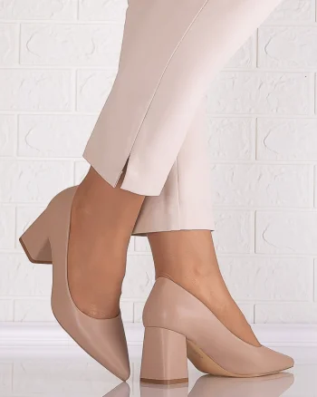 Pantofi dama Nude din Piele Ecologica Notiva