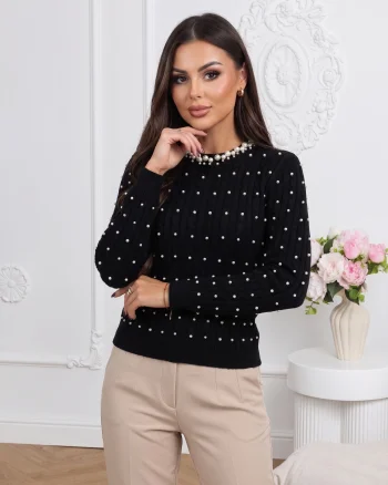 Pulover elegant din tricot torsa...