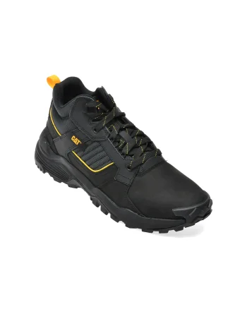 Ghete CATERPILLAR negre, GRAPPLE LEATHER MID, din piele naturala