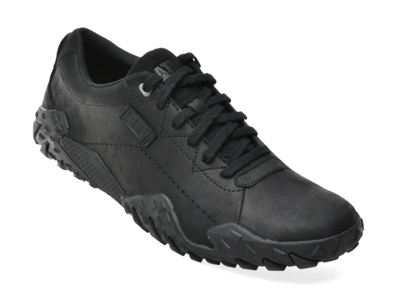 Pantofi sport CATERPILLAR negri, GRIDLOCK LO, din piele naturala