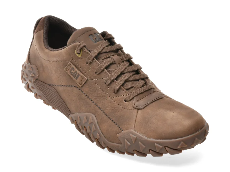 Pantofi sport CATERPILLAR gri, GRIDLOCK LO, din piele naturala