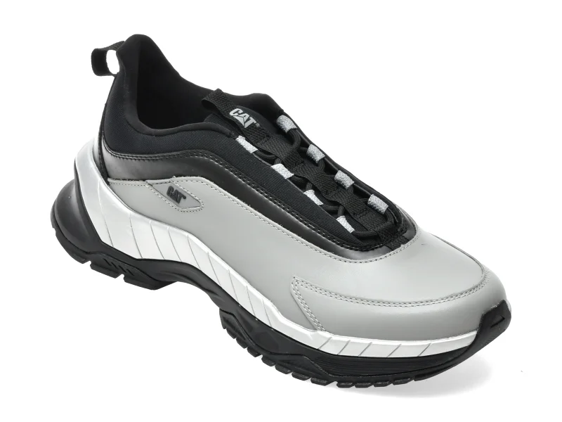 Pantofi sport CATERPILLAR gri, VOLTAGE, din piele naturala
