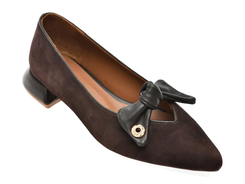 Pantofi eleganti EPICA maro, 669B800, din piele intoarsa