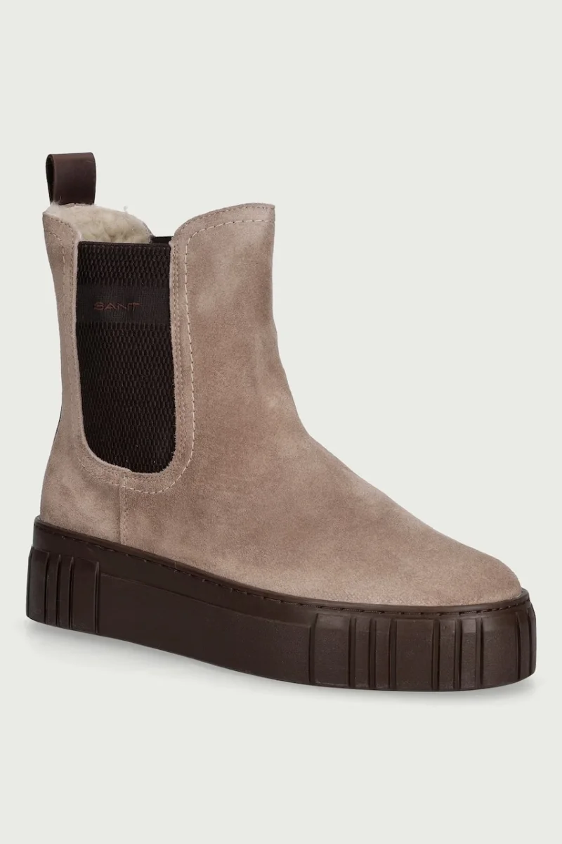 Gant  ghete scurte pentru femei din piele întoarsă Snowmont