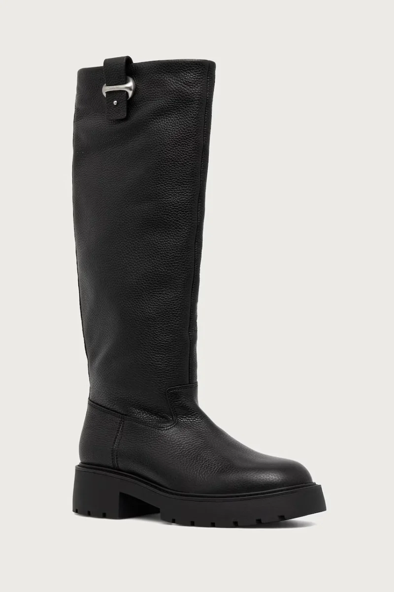 Calvin Klein  cizme cu platformă pentru femei din piele CHUNKY HIGH BOOT LTH HDW