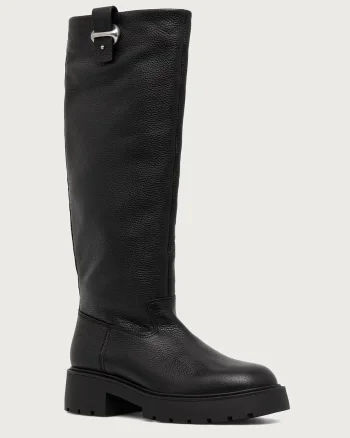 Calvin Klein  cizme cu platformă pentru femei din piele CHUNKY HIGH BOOT LTH HDW