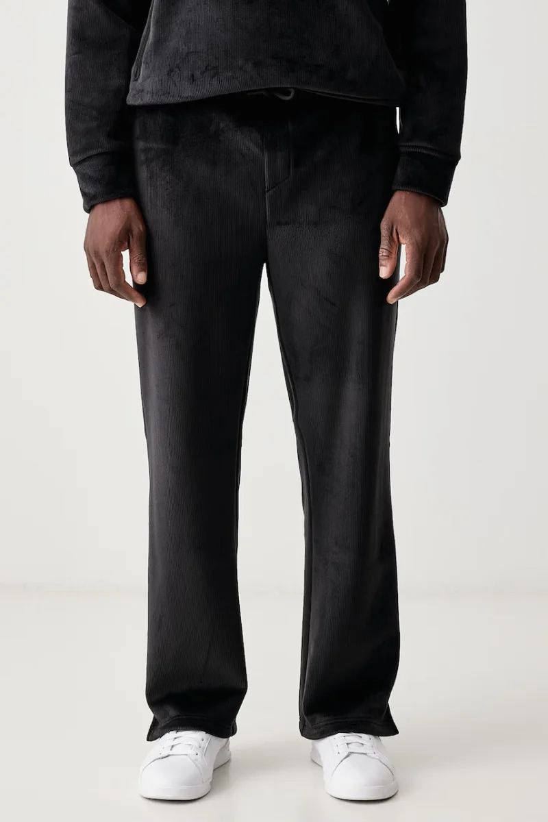 BOSS Green  pantaloni straight pentru bărbați din catifea reiată JT_Cord Long