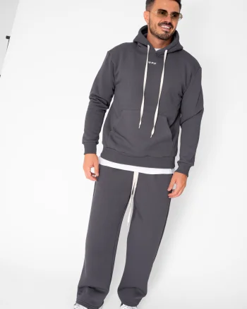 Set Street Winter hanorac si pantalon drept Grey Anthracite