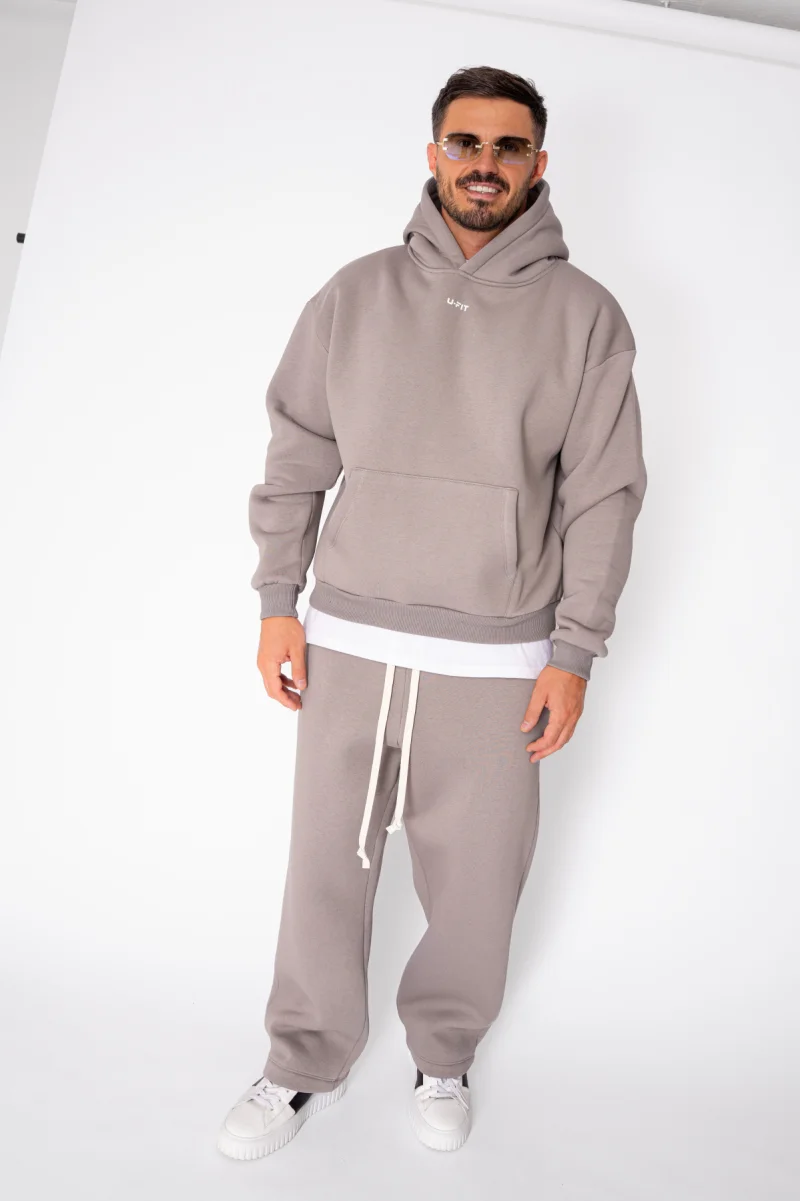 Set Street Winter hanorac si pantalon drept Taupe