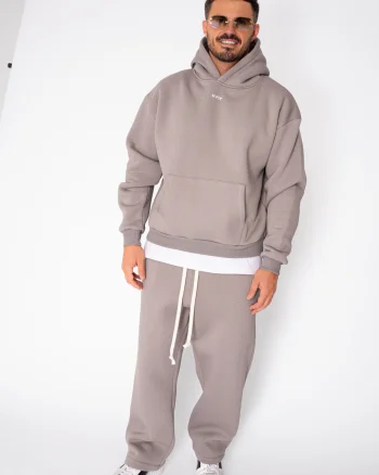 Set Street Winter hanorac si pantalon drept Taupe