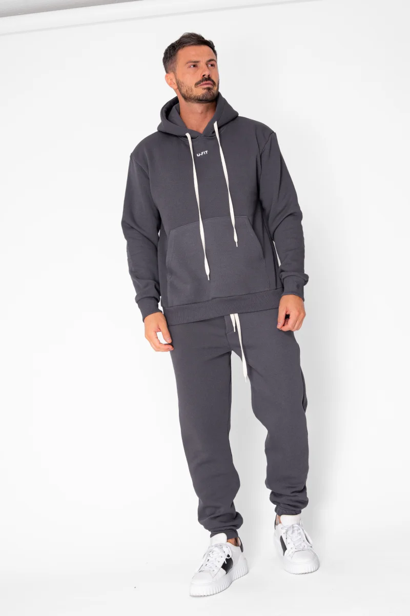 Set Winter hanorac si pantalon Grey Anthracite