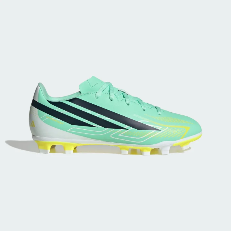 Ghete fotbal copii Adidas F50 Hyperfast Club FG verde