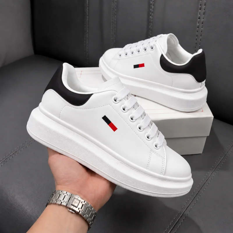Adidasi dama casual albi cu negru 6623