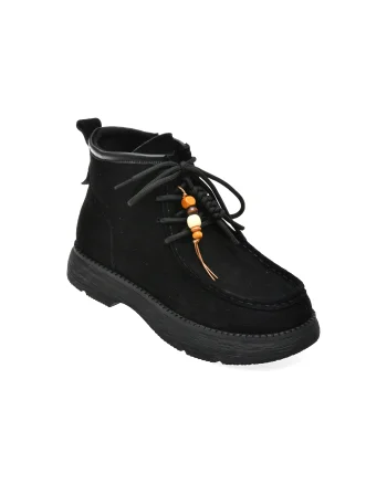 Ghete GRYXX negre, 90100, din piele intoarsa