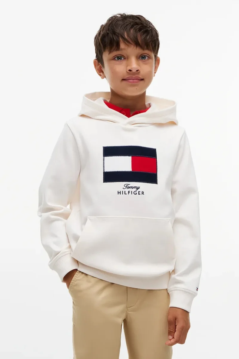 Tommy Hilfiger  hanorac cu glugă pentru copii din bumbac cu elastan