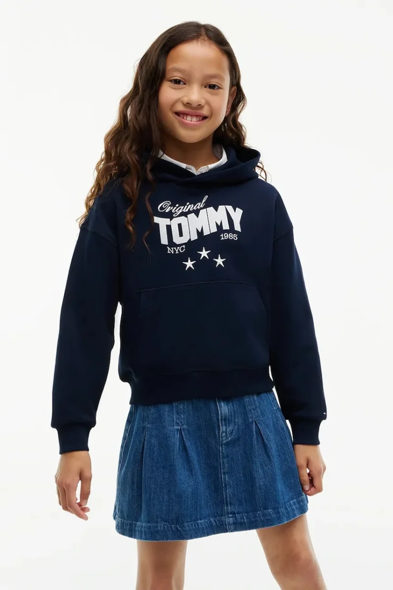 Tommy Hilfiger  hanorac cu glugă pentru copii din bumbac