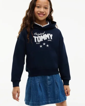 Tommy Hilfiger  hanorac cu glugă pentru copii din bumbac