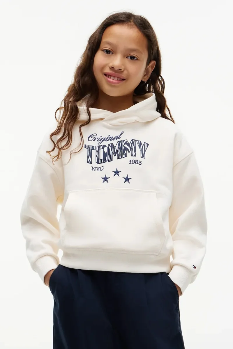Tommy Hilfiger  hanorac cu glugă pentru copii din bumbac