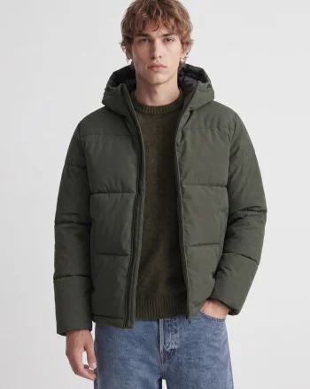 Jack & Jones Geaca barbati, cu gluga, Regular fit, JJGALAXY, Verde inchis (SELECTATI MARIMEA: S)