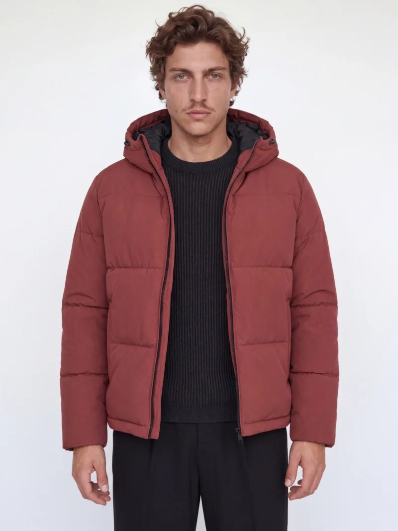 Jack & Jones Geaca barbati, cu gluga, Regular fit, JJGALAXY, Caramiziu (SELECTATI MARIMEA: S)