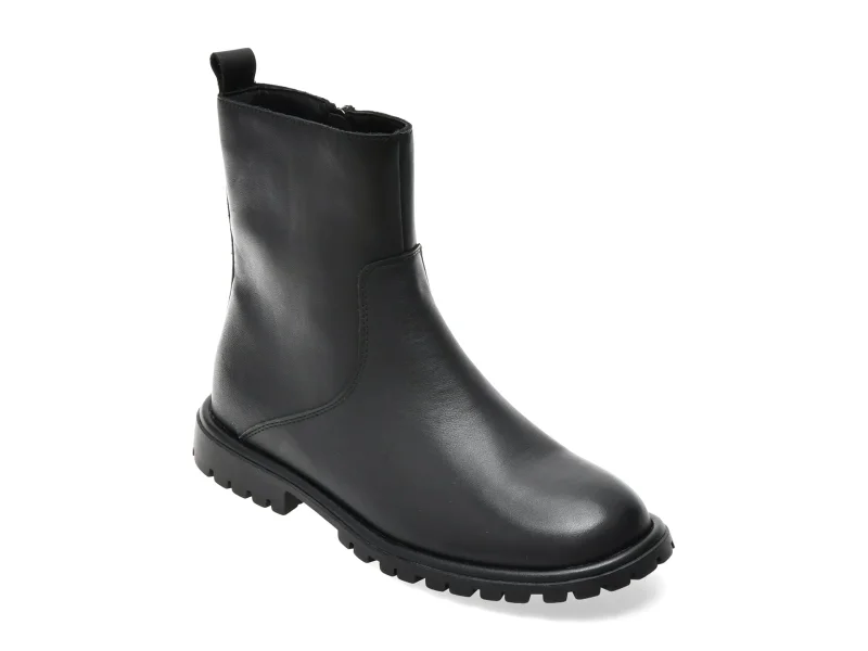 Ghete GRYXX negre, 83252Z, din piele naturala