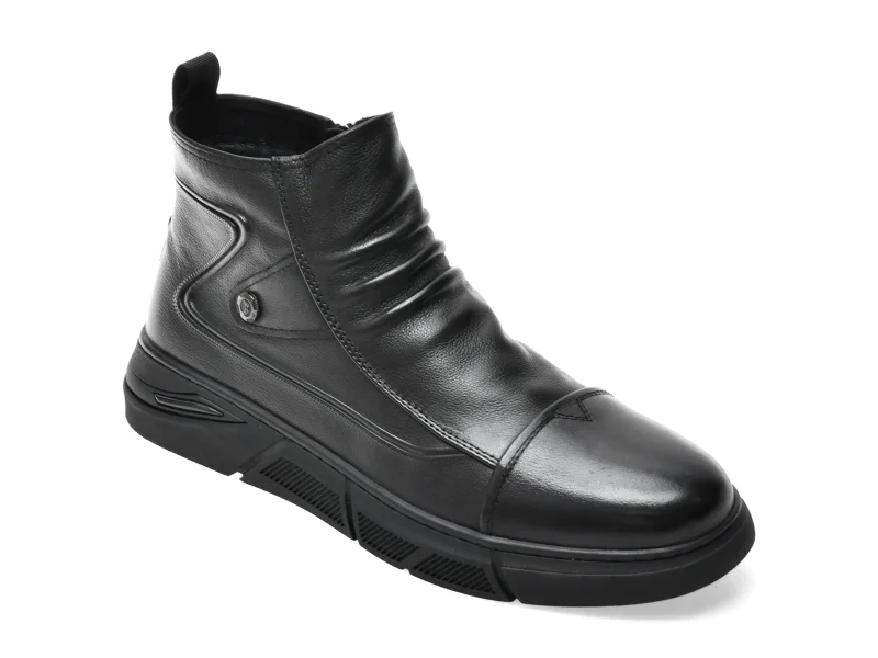 Ghete OTTER negre, 690077, din piele naturala