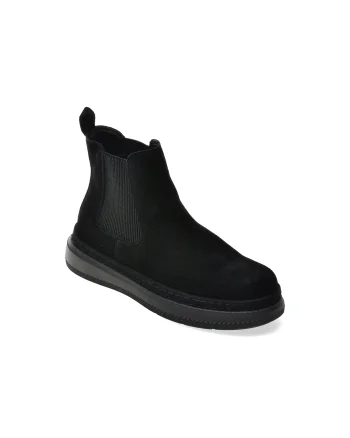 Ghete IMAGE negre, 81957K1, din piele intoarsa