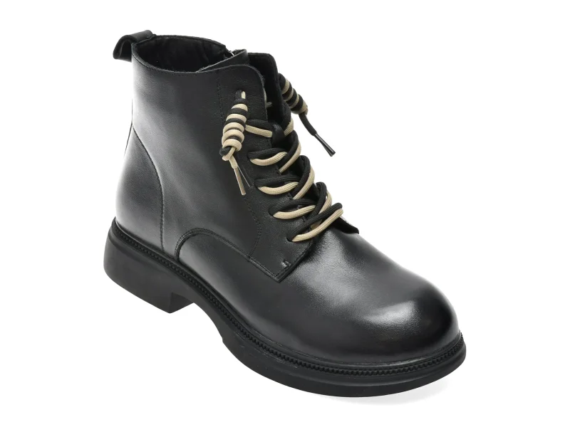 Ghete GRYXX negre, E22278, din piele naturala