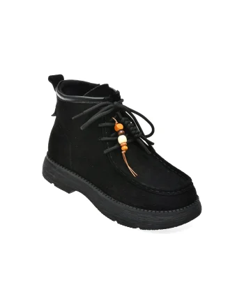 Ghete GRYXX negre, 90100, din piele intoarsa