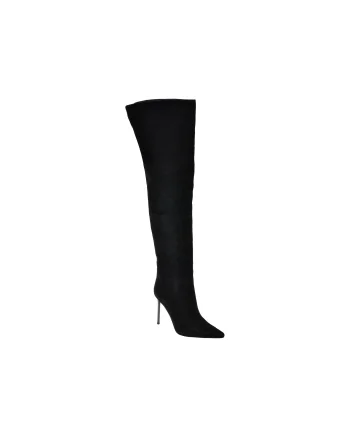 Cizme elegante EPICA PREMIUM negre, 2610K, din piele intoarsa