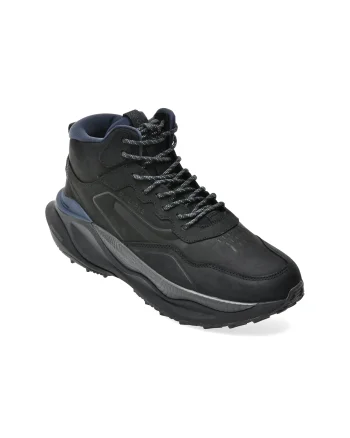 Ghete CLARKS negre, PACTRHW, din piele naturala