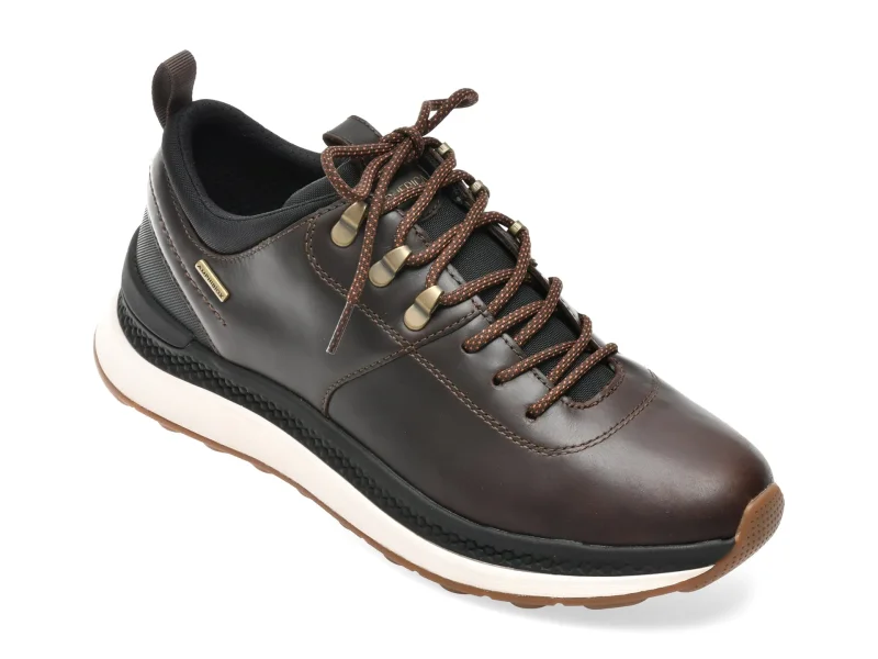 Pantofi sport GEOX maro, U56HMA, din piele naturala