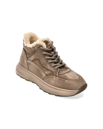 Ghete FLAVIA PASSINI kaki, 20015S, din piele intoarsa