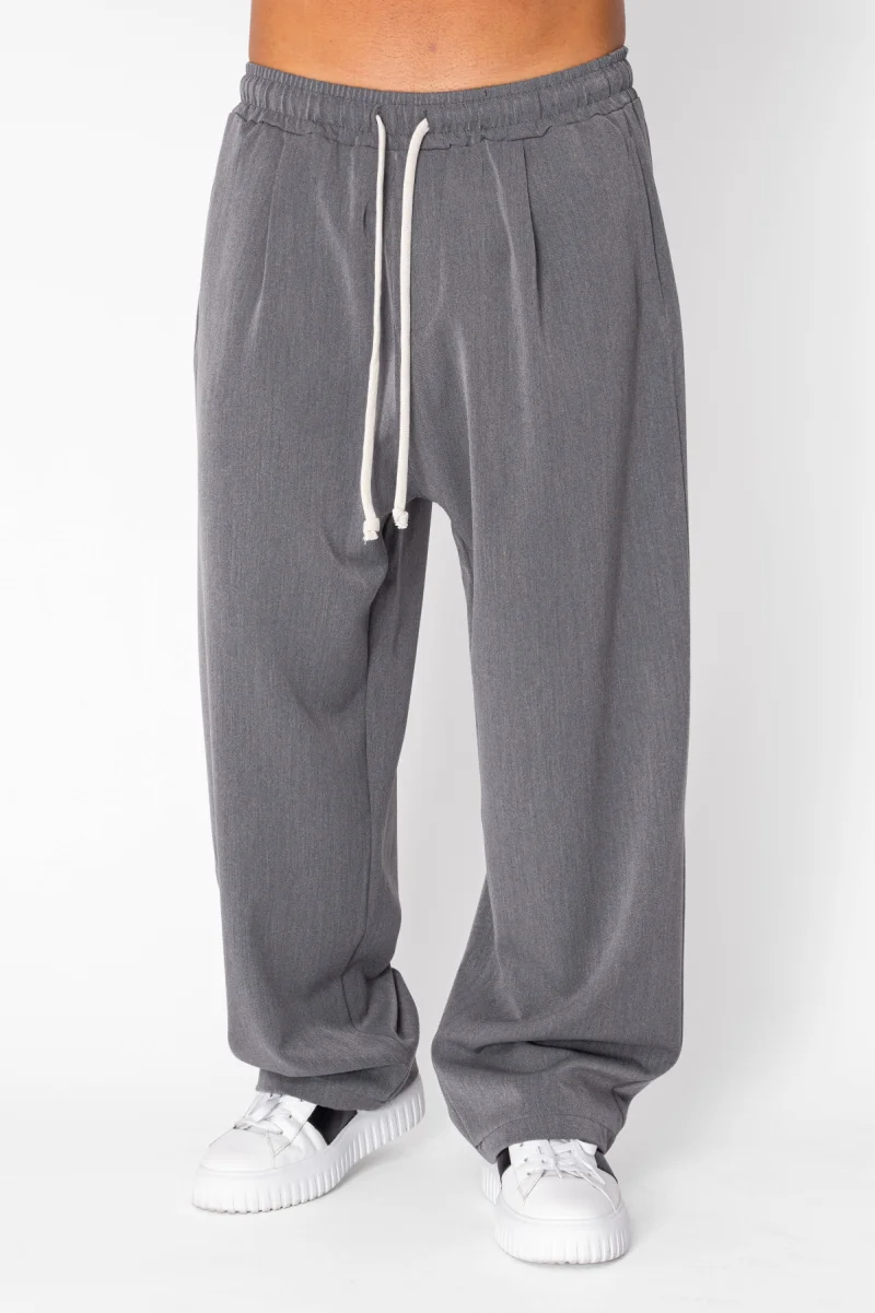 Pantaloni lungi largi Oversized Grey