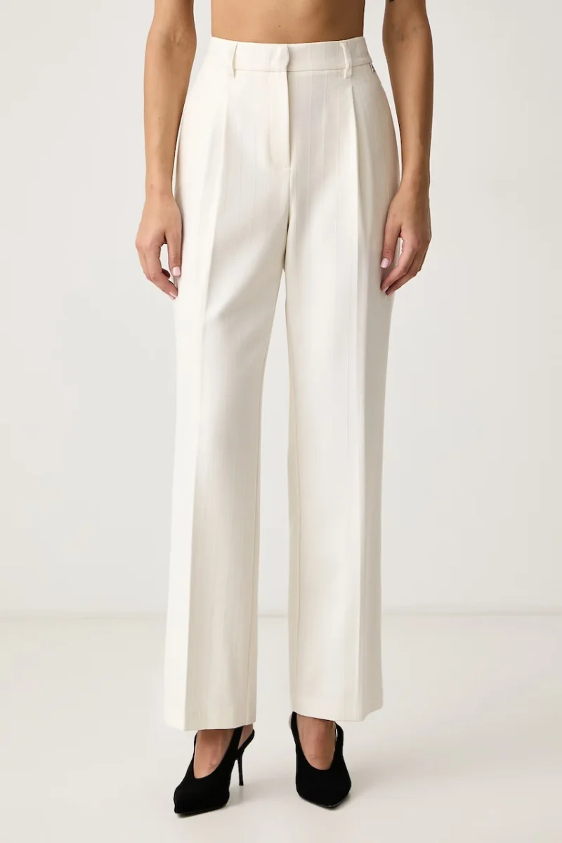 Twinset  pantaloni pentru femei cu amestec de lână