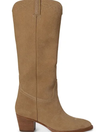 Lauren Ralph Lauren  cizme pentru femei din piele întoarsă Harpher Tall