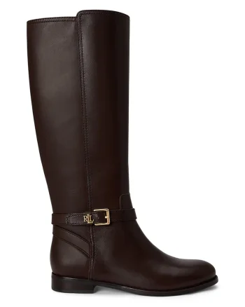 Lauren Ralph Lauren  cizme cu toc plat pentru femei din piele întoarsă Brooke Tll 2