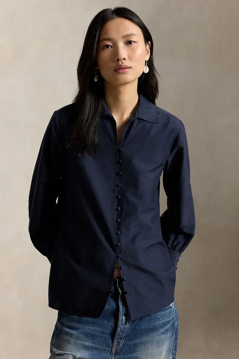 Polo Ralph Lauren  cămașă de damă cu amestec de mătase