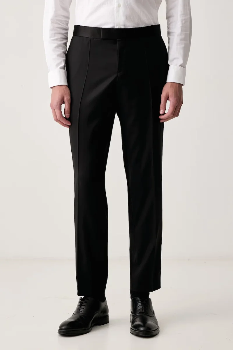 BOSS  pantaloni slim fit pentru bărbați din lână H-Genius-Tux-B1