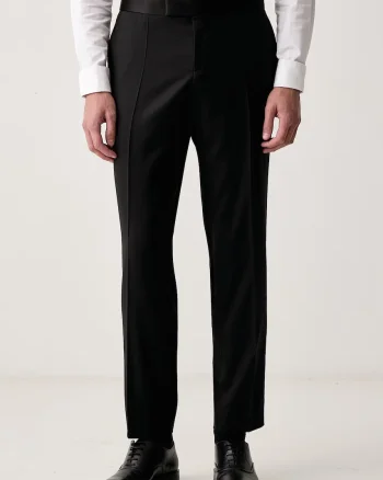 BOSS  pantaloni slim fit pentru bărbați din lână H-Genius-Tux-B1